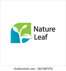 leaf logo design vector for nature symbol template editable,Green leaf logo ecology nature element vector icon.
