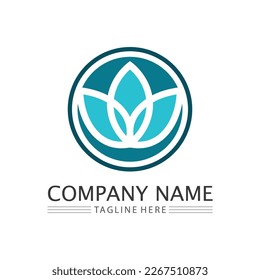 leaf logo design vector for nature symbol template editable,Green leaf logo ecology nature element vector icon.
