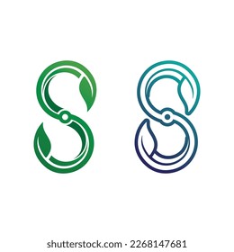 leaf logo design vector for nature symbol template editable,Green leaf logo ecology nature element vector icon.
