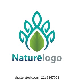 leaf logo design vector for nature symbol template editable,Green leaf logo ecology nature element vector icon.
