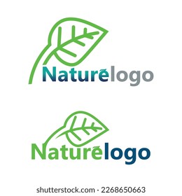 leaf logo design vector for nature symbol template editable,Green leaf logo ecology nature element vector icon.
