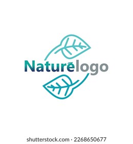 leaf logo design vector for nature symbol template editable,Green leaf logo ecology nature element vector icon.
