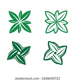 leaf logo design vector for nature symbol template editable,Green leaf logo ecology nature element vector icon.
