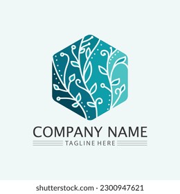 leaf logo design vector for nature symbol template editable,Green leaf logo ecology nature element vector icon.
