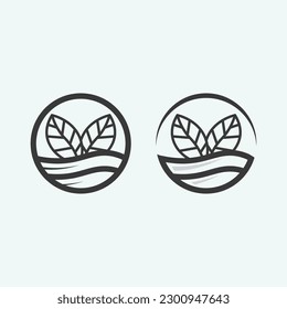 leaf logo design vector for nature symbol template editable,Green leaf logo ecology nature element vector icon.
