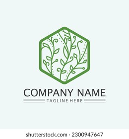 leaf logo design vector for nature symbol template editable,Green leaf logo ecology nature element vector icon.
