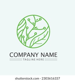 leaf logo design vector for nature symbol template editable,Green leaf logo ecology nature element vector icon.
