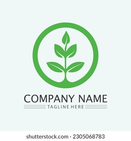 leaf logo design vector for nature symbol template editable,Green leaf logo ecology nature element vector icon.
