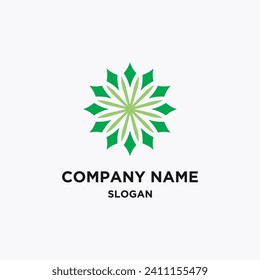 Leaf logo design vector for nature symbol template editablegreen leaf logo ecology nature element vector icon