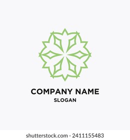 Leaf logo design vector for nature symbol template editablegreen leaf logo ecology nature element vector icon
