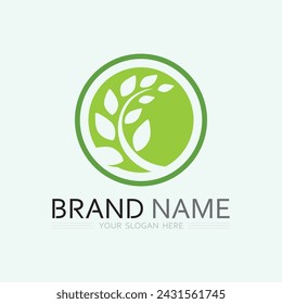 leaf logo design vector for nature symbol template editable,Green leaf logo ecology nature element vector icon.
