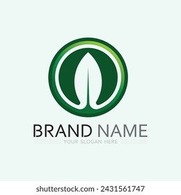 leaf logo design vector for nature symbol template editable,Green leaf logo ecology nature element vector icon.
