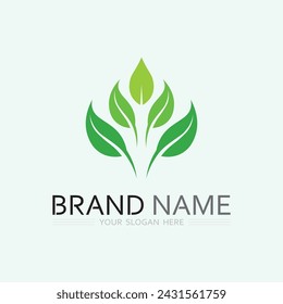 leaf logo design vector for nature symbol template editable,Green leaf logo ecology nature element vector icon.
