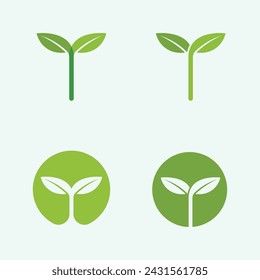 leaf logo design vector for nature symbol template editable,Green leaf logo ecology nature element vector icon.
