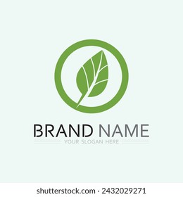 leaf logo design vector for nature symbol template editable,Green leaf logo ecology nature element vector icon.
