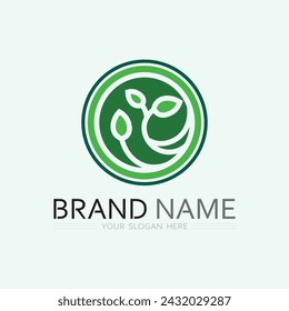 leaf logo design vector for nature symbol template editable,Green leaf logo ecology nature element vector icon.
