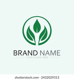 leaf logo design vector for nature symbol template editable,Green leaf logo ecology nature element vector icon.

