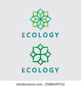 leaf logo design vector for nature symbol template editable,Green leaf logo ecology nature element vector icon.

