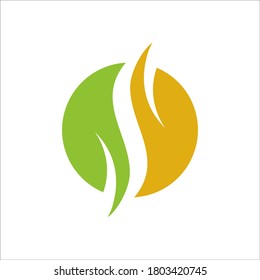 leaf logo design vector sign