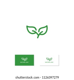 Leaf Logo Design Vector Symbol Icon Nature Plant