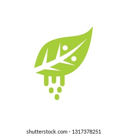 Leaf Logo Design Vector Template Isolated