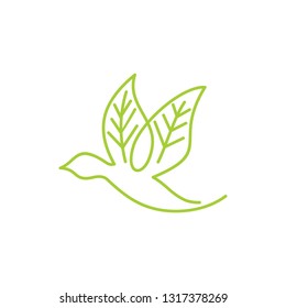 Leaf Logo Design Vector Template Isolated