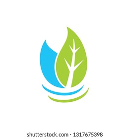 Leaf Logo Design Vector Template Isolated
