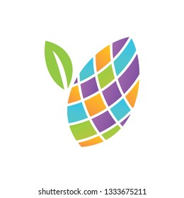 Leaf Logo Design Vector Template Set