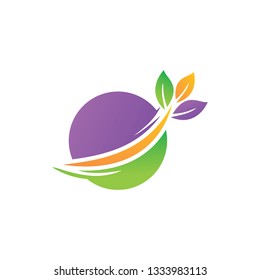 Leaf Logo Design Vector Template Set
