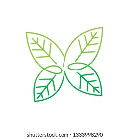 Leaf Logo Design Vector Template Set