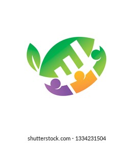 Leaf Logo Design Vector Template Set