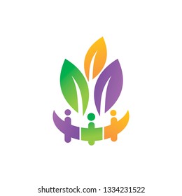 Leaf Logo Design Vector Template Set