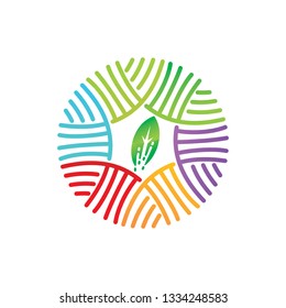 Leaf Logo Design Vector Template Set
