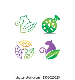 Leaf Logo Design Vector Template Set