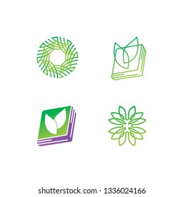 Leaf Logo Design Vector Template Set