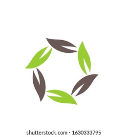 leaf logo design vector template
