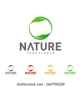 Leaf logo design vector template, Nature logo design concept, illustration, Icon symbol