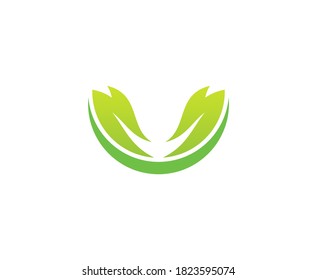 Leaf logo eco nature vector icon 
