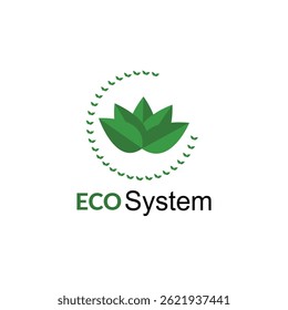 A leaf logo for eco system