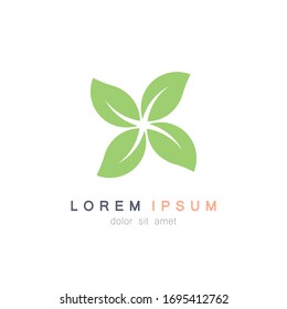 Leaf logo. Eco vector illustration