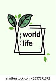 Leaf logo for eco-friendliness and protection against global warming.