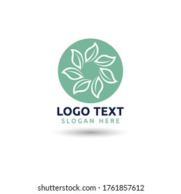  leaf logo ecology nature element vector