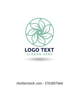  leaf logo ecology nature element vector
