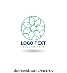  leaf logo ecology nature element vector