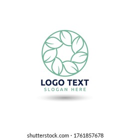  leaf logo ecology nature element vector