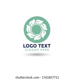  leaf logo ecology nature element vector