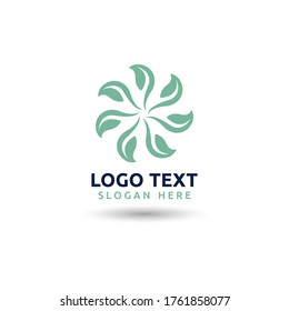  leaf logo ecology nature element vector