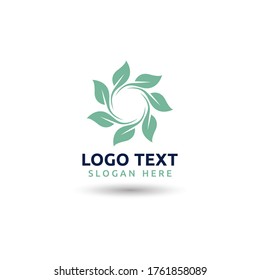  leaf logo ecology nature element vector