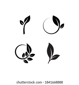 icono del vector de elemento de naturaleza ecología del logotipo de la hoja