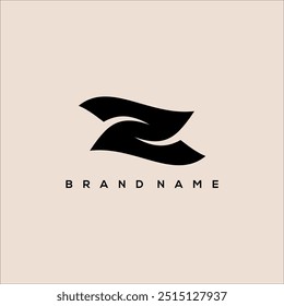 logótipo da folha sob a forma do vetor Z inicial